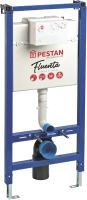 Комплект Унитаз подвесной Pestan Fluenta Basic 40006460 + Инсталляция + Кнопка Diamond 40006366 черная