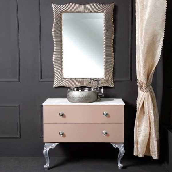 Мебель для ванной комнаты Armadi Art NeoArt 100 капучино с ручками Flora хром, с ножками