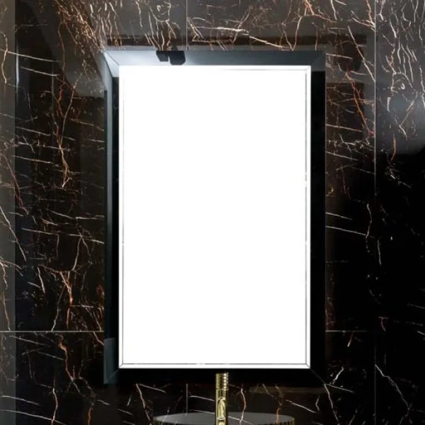 Зеркало Armadi Art Lucido 70x105 глянцевое черное, с подсветкой