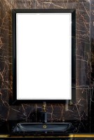 Зеркало Armadi Art Lucido 70x105 глянцевое черное, с подсветкой