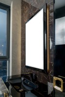 Зеркало Armadi Art Lucido 70x105 глянцевое черное, с подсветкой