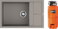 Комплект Мойка Omoikiri Sumi 78A-LB-GR leningrad grey + Измельчитель Nagare slim 500