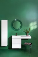 Зеркало круглое Laufen Kartell by Laufen 80 изумрудное, с подсветкой
