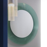 Зеркало круглое Laufen Kartell by Laufen 80 изумрудное, с подсветкой