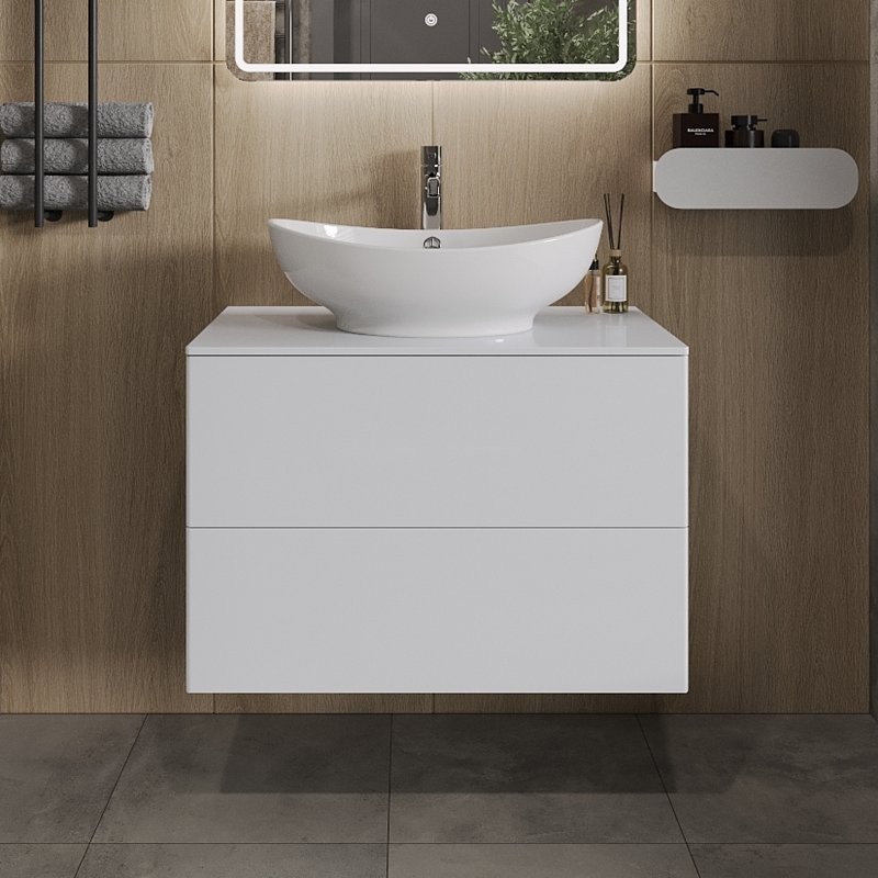 Тумба под раковину Orange Otto 75 белый глянец