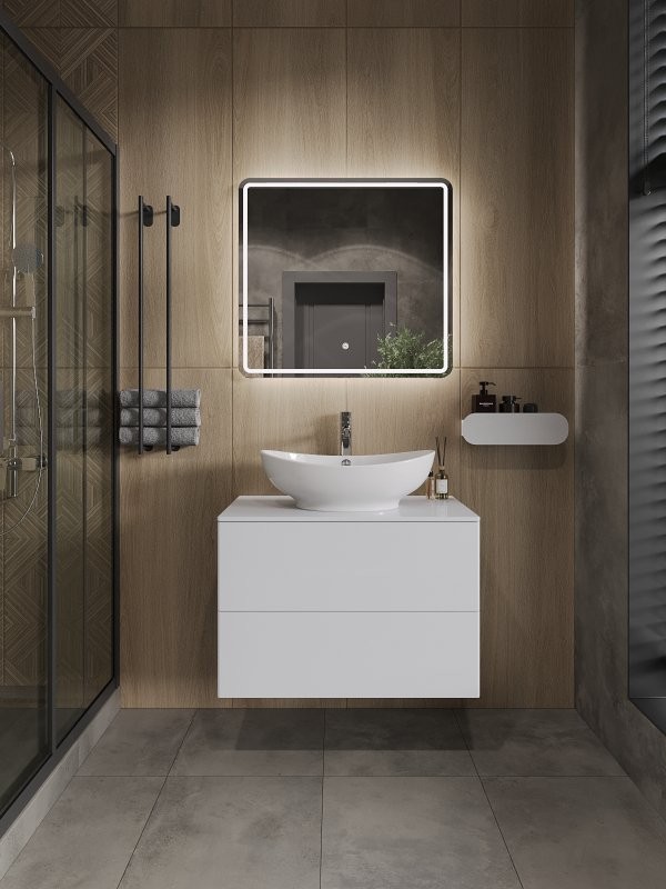 Тумба под раковину Orange Otto 75 белый глянец