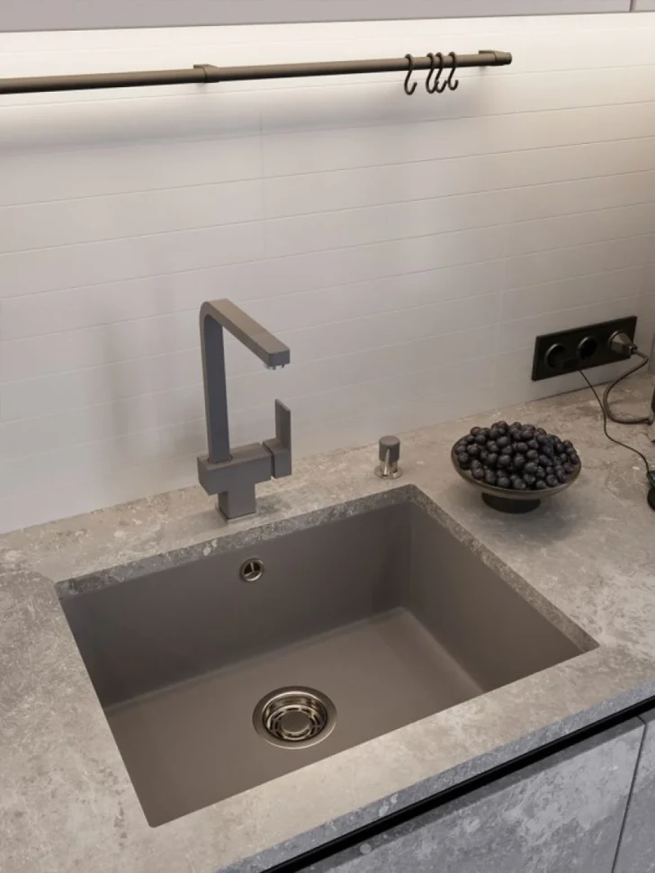 Мойка кухонная Emar Quartz EMQ-1555.P Алмаз
