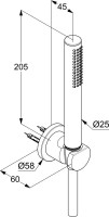 Душевой гарнитур Kludi Nova Fonte Puristic 2085039-15 черный