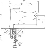Смеситель для раковины Fashun A1001 хром Смеситель для раковины Fashun A1001 хром
