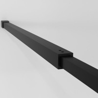 Душевая перегородка Niagara Nova NG-670-12ВLACK 120х195, профиль матовый черный, стекло прозрачное, с полкой