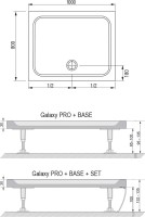 Поддон для душа Ravak Galaxy Pro Chrome Gigant Pro 100х80