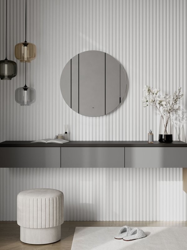 Зеркало круглое CONTINENT Led Ajour 70 см, сенсорное, с холодной подсветкой