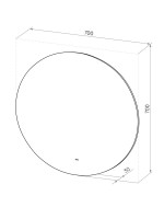 Зеркало круглое CONTINENT Led Ajour 70 см, сенсорное, с холодной подсветкой