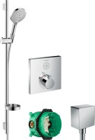 Душевой комплект Hansgrohe Термостат ShowerSelect 15762000 + 26631000 + 26455000 + 01800180