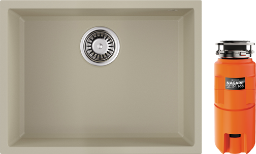 Комплект Мойка Omoikiri Tedori 54-U ваниль + Измельчитель Nagare slim 900