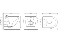 Комплект Унитаз подвесной Ceramicanova Metropol CN4002 безободковый + Крепления Geberit Duofix 111.815.00.1 к стене + Звукоизоляция + Инсталляция UP 320 111.300.00.5 + Кнопка Sigma 01 115.770.11.5 белая
