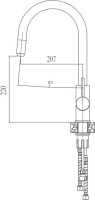 Смеситель для кухни Haiba HB70304-5