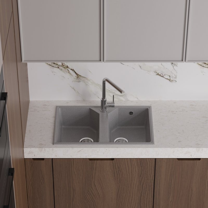 Мойка кухонная Domaci Палермо PR-770-003 серая