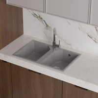 Мойка кухонная Domaci Палермо PR-770-003 серая Мойка кухонная Domaci Палермо PR-770-003 серая