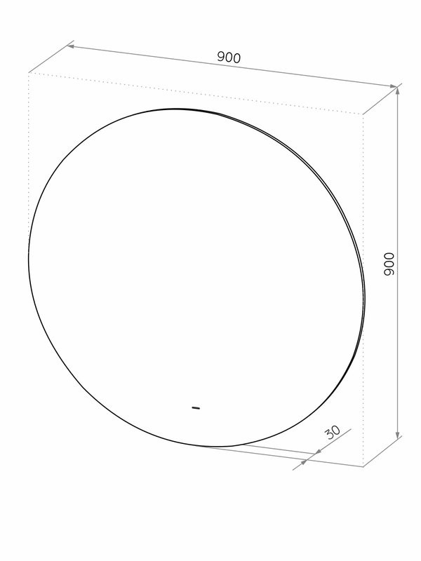 Зеркало круглое CONTINENT Ledh Ajour 90 см, сенсорное, с нейтральной подсветкой