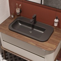 Смеситель для раковины Hansgrohe Rebris S 72517670 с донным клапаном, черный матовый