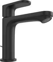 Смеситель для раковины Hansgrohe Rebris S 72517670 с донным клапаном, черный матовый