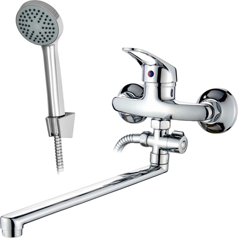 Смеситель с длинным изливом для ванны D-lin D140428 хром