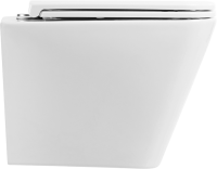 Комплект Унитаз подвесной BelBagno Ardente-R BB520CHR безободковый + Крышка BB2322SC с микролифтом + Инсталляция Geberit Duofix Delta 458.149.21.1 с кнопкой смыва, хром + Звукоизоляция