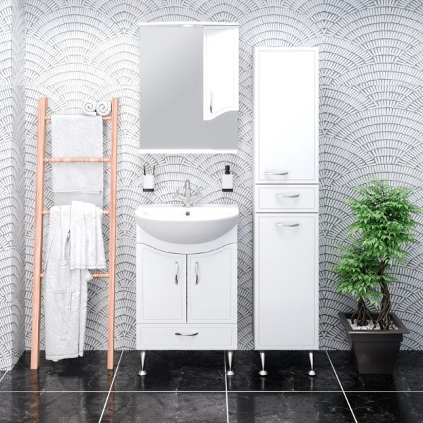 Мебель для ванной комнаты Runo Севилья 60, напольная, раковина Уют 60