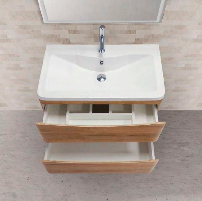 Тумба с раковиной BelBagno Acqua 100 подвесная, rovere rustico