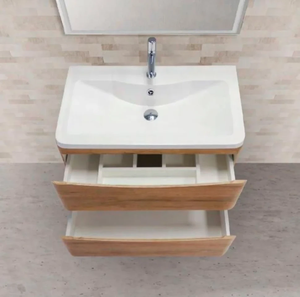 Тумба с раковиной BelBagno Acqua 100 подвесная, rovere rustico
