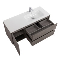 Тумба с раковиной BelBagno Kraft R, 100 2 ящика, дверца, cemento grigio