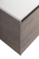 Тумба с раковиной BelBagno Kraft R, 100 2 ящика, дверца, cemento grigio
