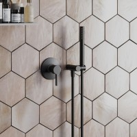 Встраиваемый смеситель для душа и ванны Paini Brera 74PZ690 С ВНУТРЕННЕЙ ЧАСТЬЮ, черный матовый