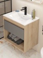 Тумба с раковиной Teymi Vitra 70 дуб, графит