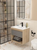 Тумба с раковиной Teymi Vitra 70 дуб, графит