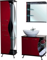 Зеркало Bellezza Рио L 70 красное с черным