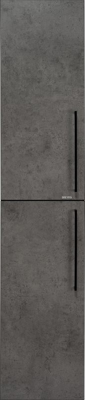 Шкаф пенал для ванной Brevita Rock L, бетон темно-серый