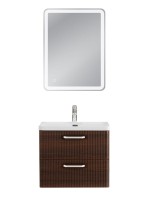 Тумба с раковиной BelBagno Due 50 ручки белые, noce