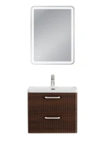 Тумба с раковиной BelBagno Due 50 ручки белые, noce
