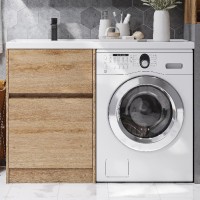 Тумба с раковиной AQUATON Лондри 60 L, дуб сантана