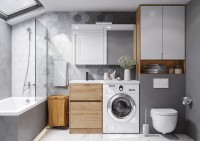 Тумба с раковиной AQUATON Лондри 60 L, дуб сантана
