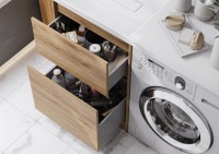 Тумба с раковиной AQUATON Лондри 60 L, дуб сантана