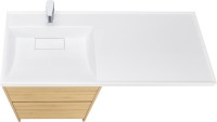 Тумба с раковиной AQUATON Лондри 60 L, дуб сантана