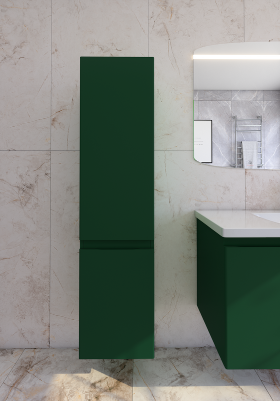 Шкаф-пенал для ванной Caprigo Forte 35 R бутылочное стекло