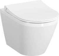 Комплект Унитаз подвесной VitrA Integra Round 7041B003-0075 + Крышка + Инсталляция Geberit Duofix Delta 458.149.21.1 с кнопкой смыва, хром + Звукоизоляция