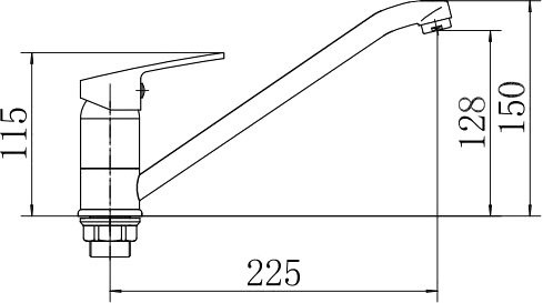 Смеситель для кухни Fashun A4916 хром