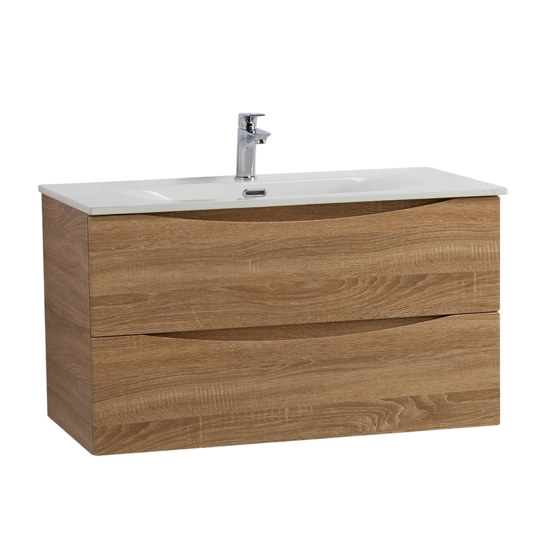 Тумба с раковиной BelBagno Marino-cer-n 90 подвесная, rovere bianco