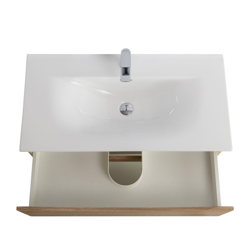 Тумба с раковиной BelBagno Marino-cer-n 90 подвесная, rovere bianco