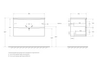 Тумба с раковиной BelBagno Marino-cer-n 90 подвесная, rovere bianco